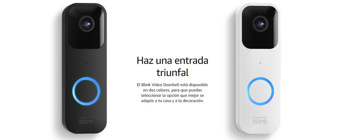 Blink Video Doorbell Audio bidireccional, vídeo HD, con notificaciones de movimiento y timbre